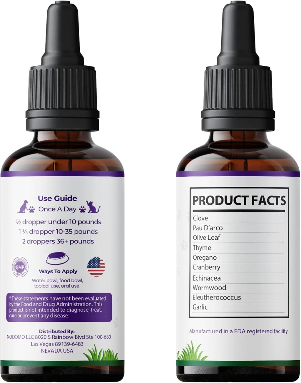Gotas Herbales para Perros y Gatos con Arándano - 59 ml