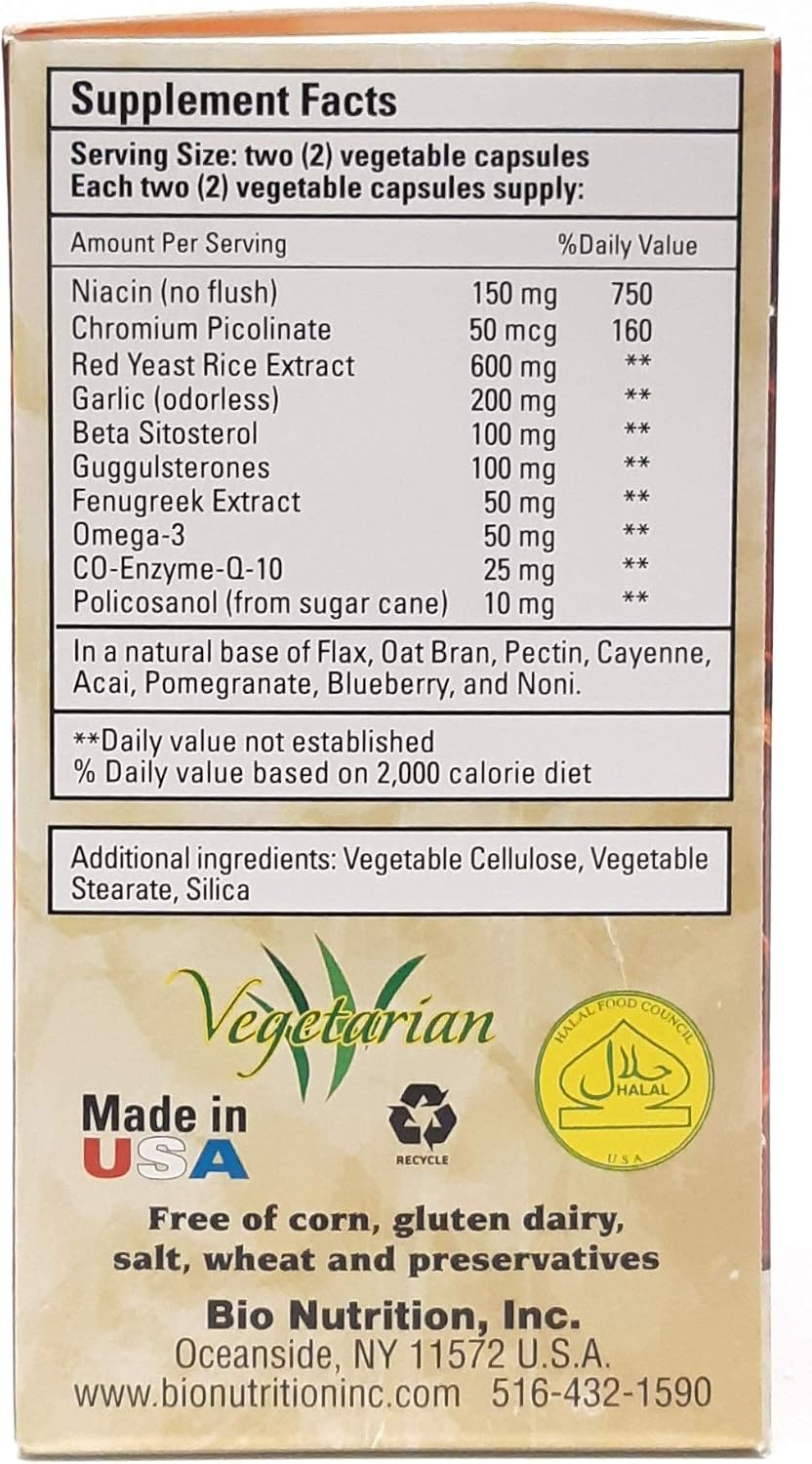 Bio Nutrition Cholesterol Wellness 60 VGC 2 Pack