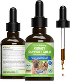 Pet Wellbeing Kidney Support Gold para Perros - Complemento Herbal para la Función Renal y Vitalidad - Formulado por Veterinarios - 59 ml