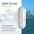 Vykee Nutrition Vitamina B1 (Tiamina) Cápsulas – 500 mg, 120 unidades