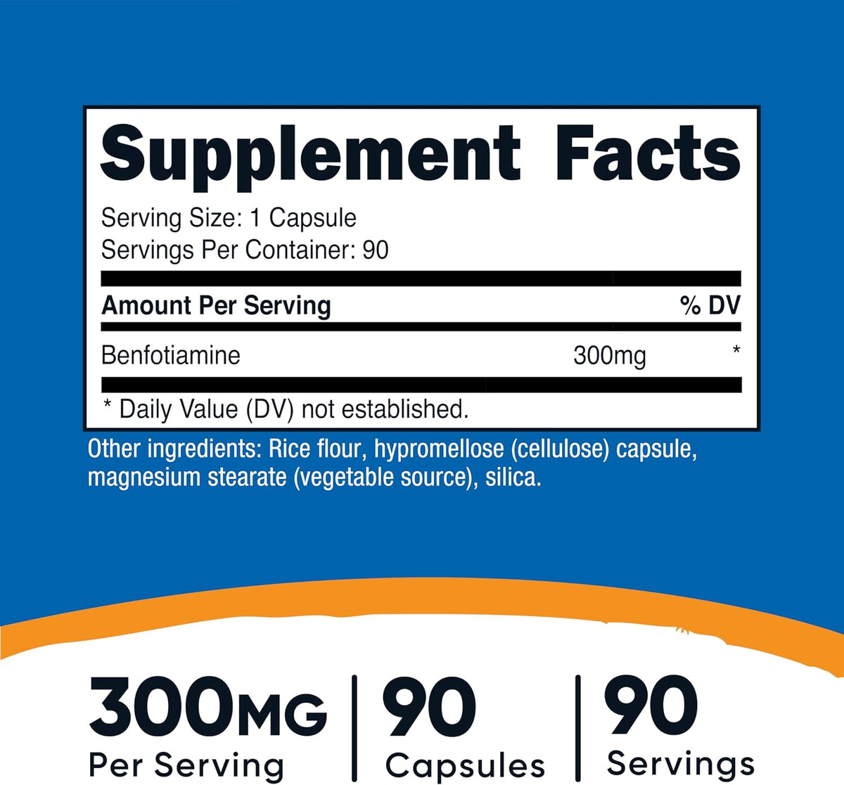 Nutricost Benfotiamina 300mg, 90 Cápsulas - – Contribuye al funcionamiento normal del sistema nervioso. – Image 2