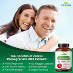 Zazzee Extracto de Granada Extra Fuerte 20:1, 40% Ácido Elágico, 120 Cápsulas Veganas