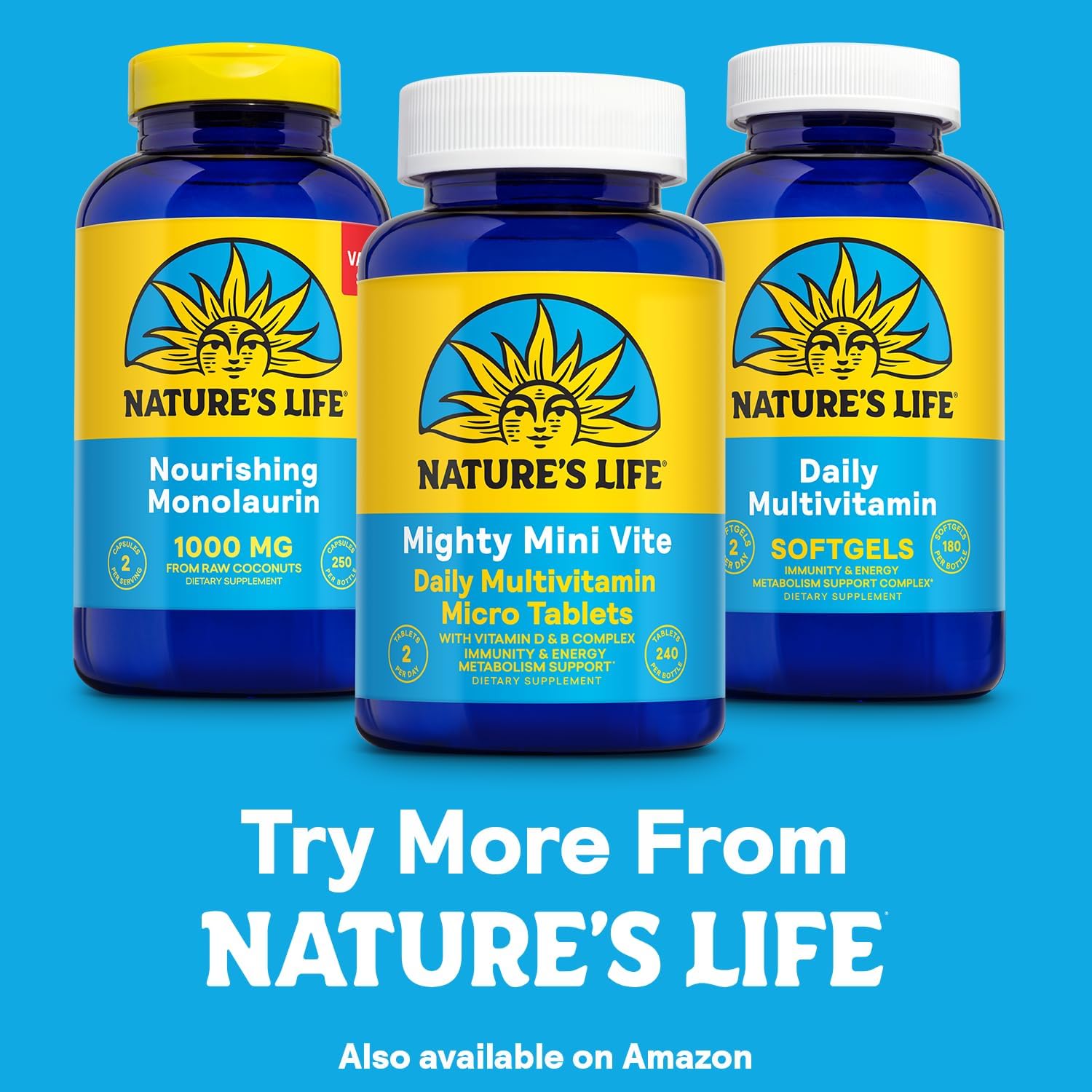 Nature's Life Mighty Mini Vite - Multivitamínico Diario para Mujeres y Hombres