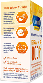 Enfamil Poly-Vi-Sol Gotas Multivitamínicas con Hierro para Bebés y Niños Pequeños, 50 ml