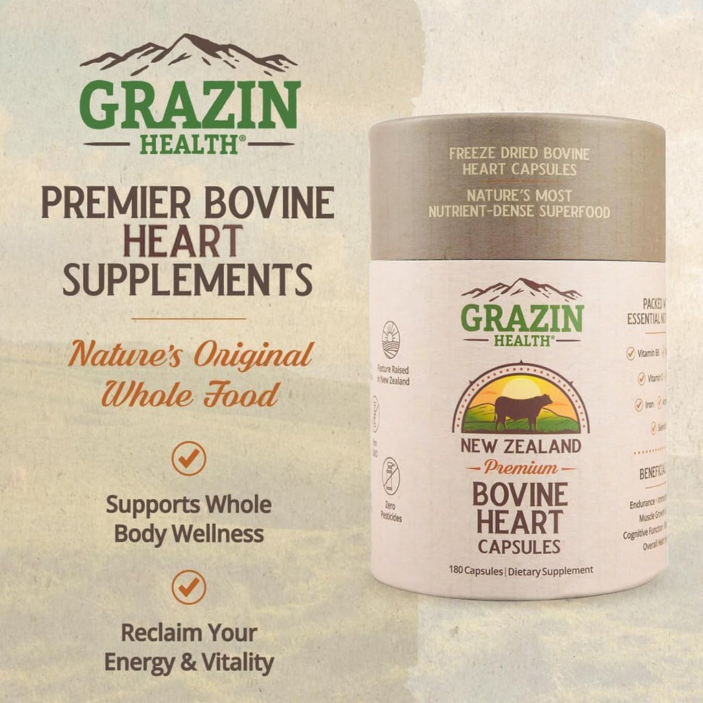 Cápsulas de Corazón e Hígado de Bovino - 3000 mg