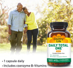 Country Life Daily Total One Multivitamínico Sin Hierro, 60 Cápsulas Veganas