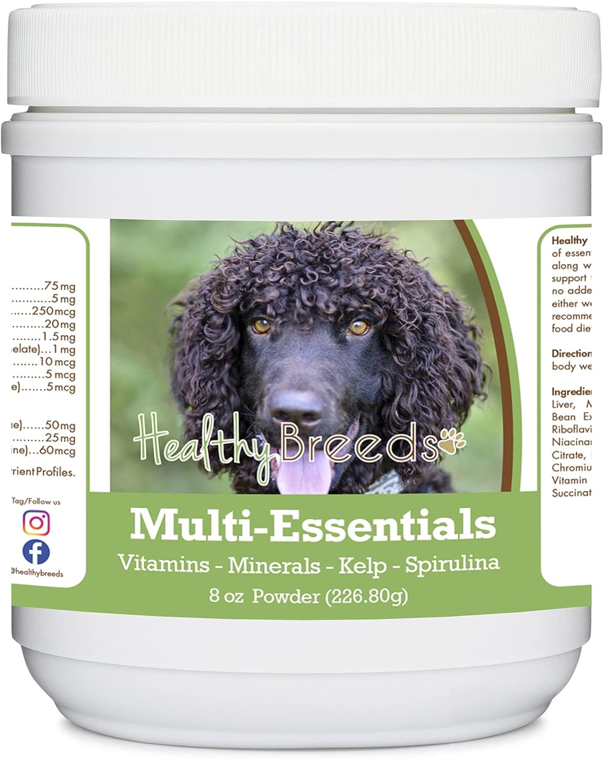Healthy Breeds Irish Water Spaniel Multi-Essentials en polvo para perros - Ideal suplemento de vitaminas, minerales y antioxidantes - 225 g
