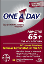 Multivitamínico One A Day Proactive 65 Plus, 150 tabletas