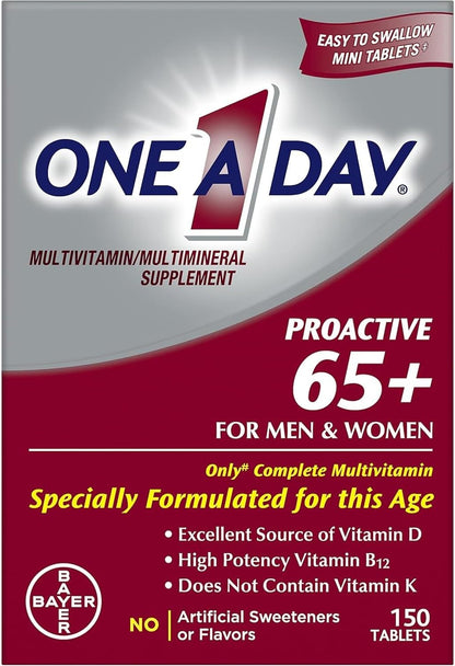 One A Day Proactive 65 Plus Multivitamínico, – Multivitamínico diario para hombres y mujeres mayores de 65 años – Image 1