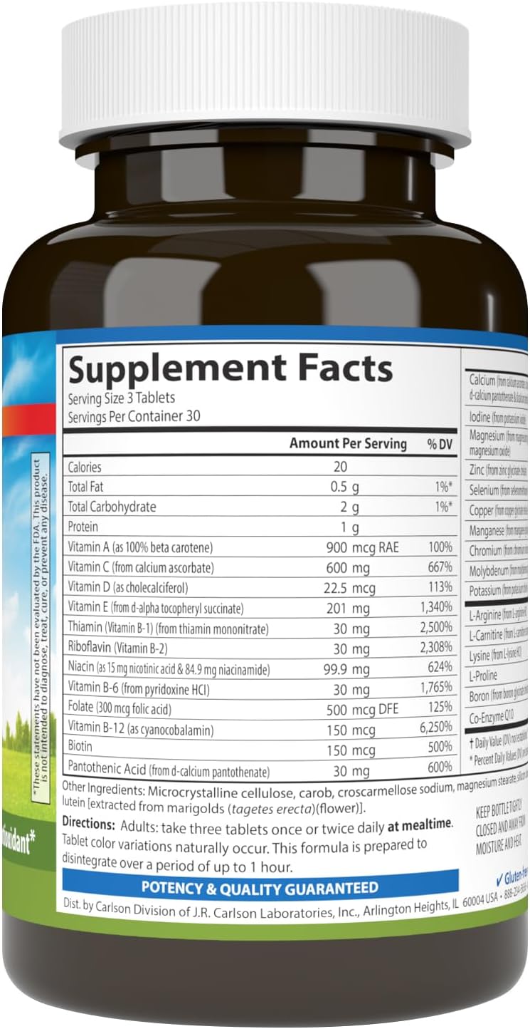 Carlson Cardio Complete Multivitamínico Avanzado - 90 Comprimidos