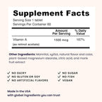 EZ Melts Vitamina A – Vegan Vitamin A Supplement – 60 Strawberry Flavored Orally Disintegrating Tablets