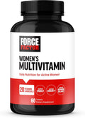 Force Factor Multivitamínico para Mujeres, Apoyo al Equilibrio Hormonal, Energía, Inmunidad y Salud Digestiva, con 20 Vitaminas y Minerales, Ashwagandha, Sauzgatillo y Más, 60 Comprimidos