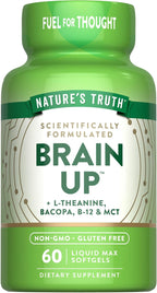 Nature's Truth Brain Up Cápsulas Blandas | 60 uds | con L-Teanina, Bacopa, B-12 y MCT