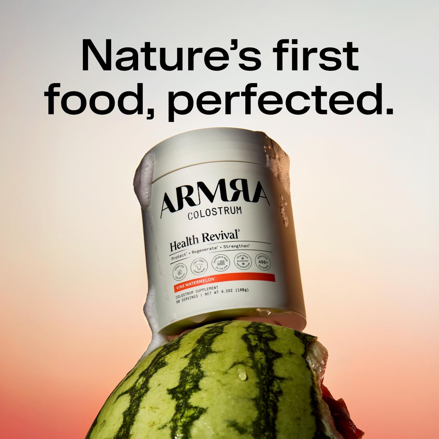 ARMRA Colostrum en Polvo (Vine Watermelon, 90 Toma)