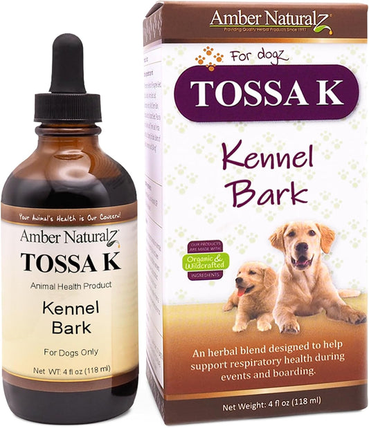 Amber NaturalZ Tossa K Kennel Bark - Suplementos Herbales para Perros y Cachorros