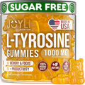 Joyli L-Tirosina Gominolas 1000 mg - Complemento de L-Tirosina para Calma y Concentración - 500 mg por Gominola - Vegano, Sin Gluten
