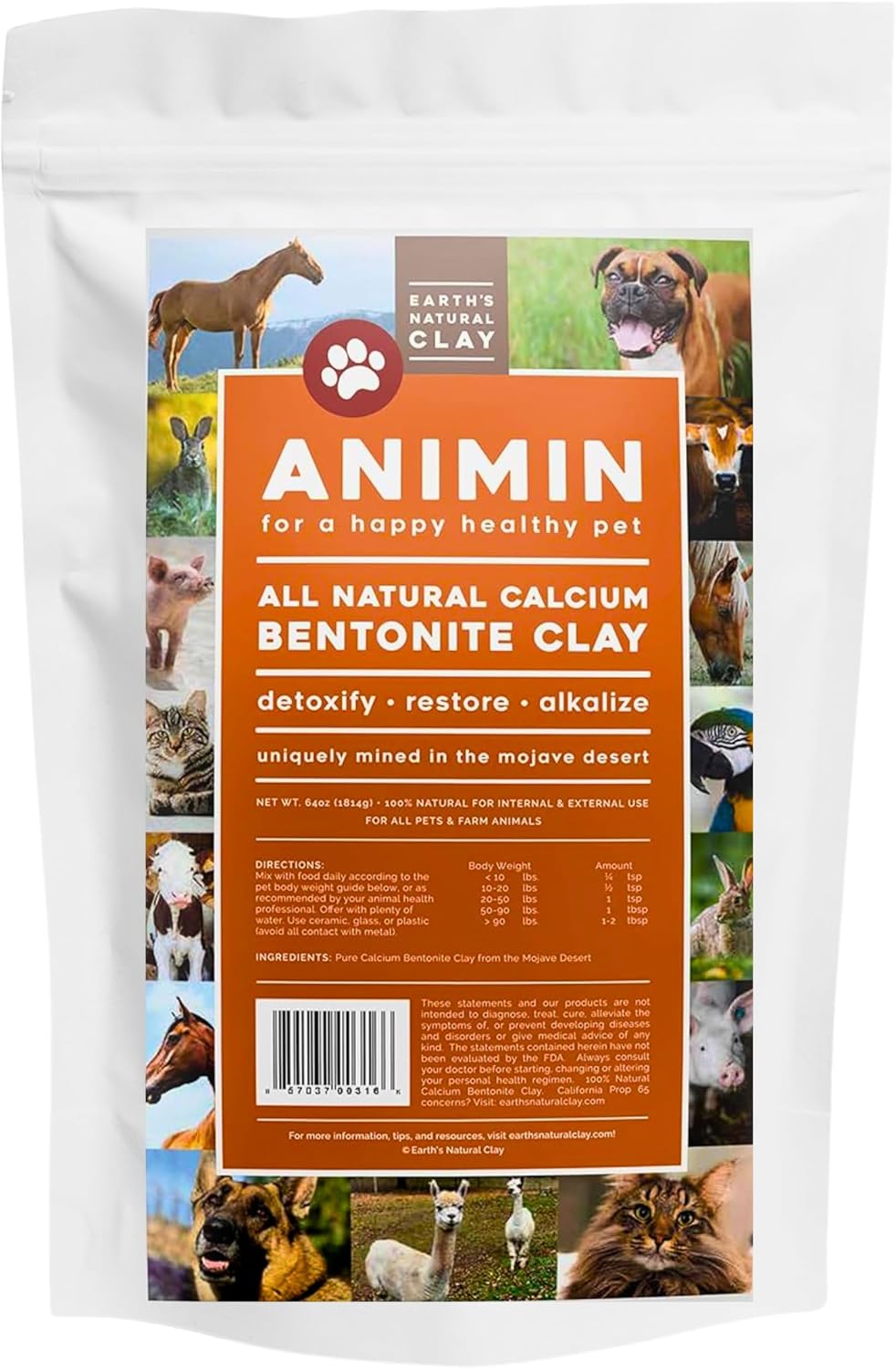 Calcium Bentonite Clay for Pets – 100% Natural Mineral Powder