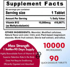 Nextdia Vitamina B12 10.000 mcg Metilcobalamina Sublingual - 180 Comprimidos Sabor Fresa