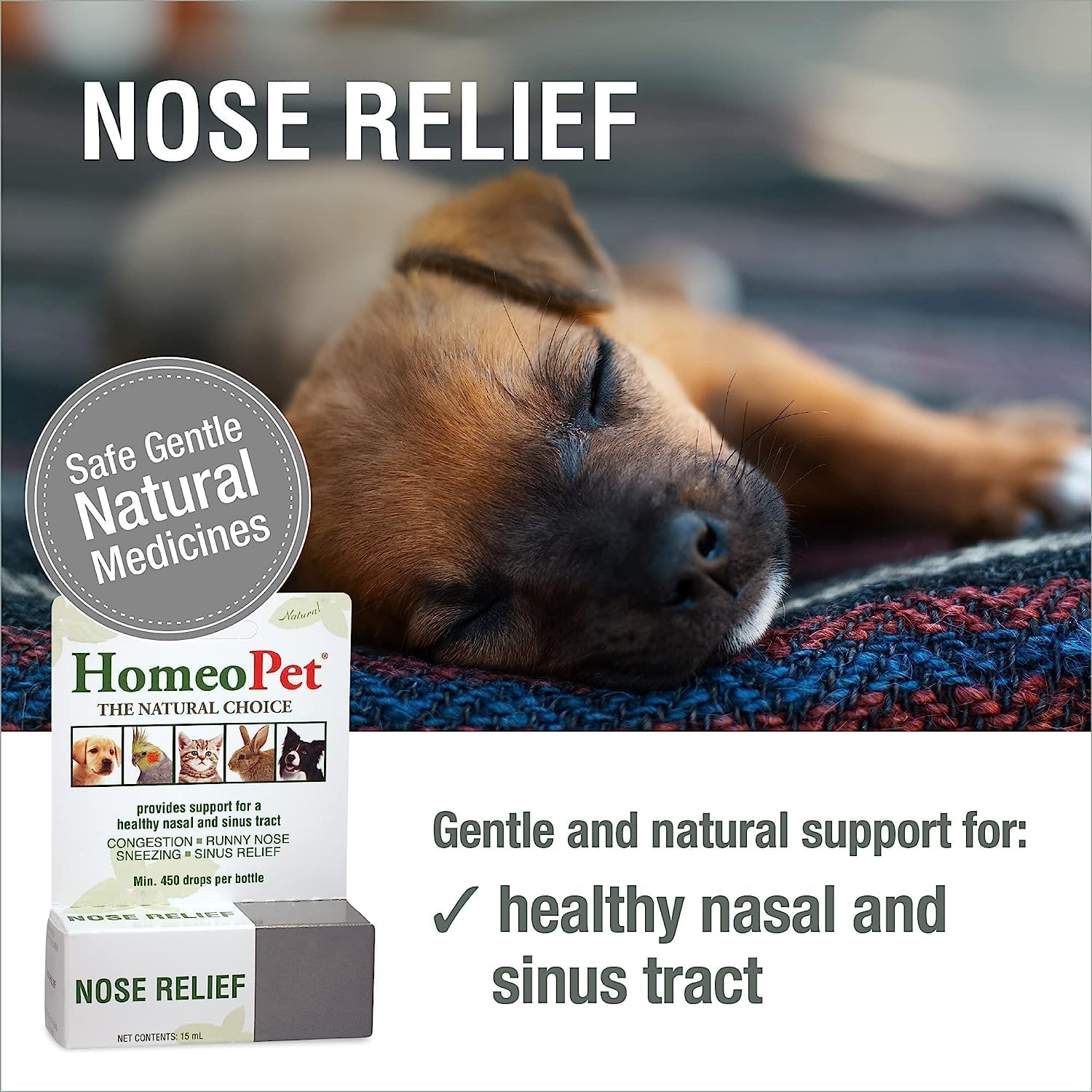 HomeoPet Nose Relief para perros y mascotas - 15 ml