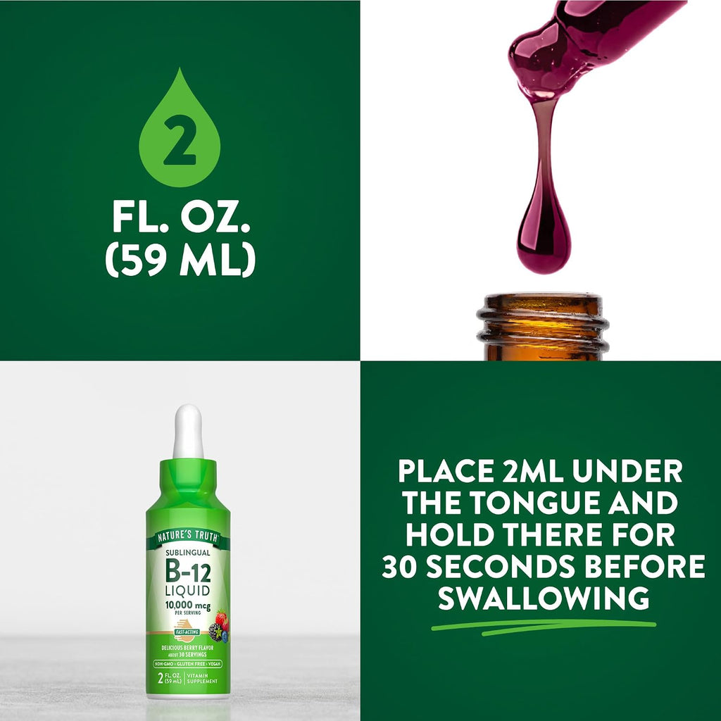 Nature's Truth B12 Sublingual Drops 10.000 mcg - 60 ml