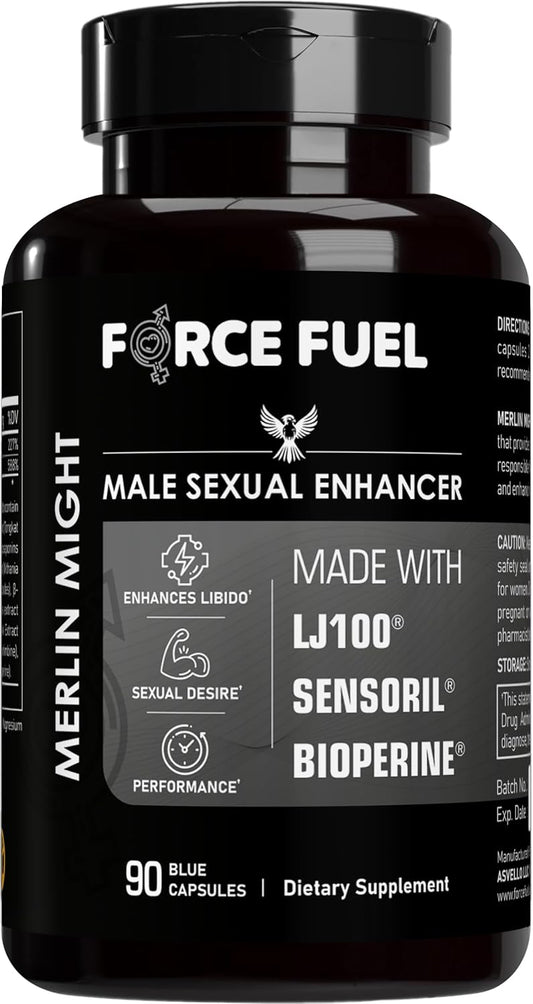 Merlin Might – Suplemento Masculino con Tongkat Ali, Ashwagandha y Bioperina