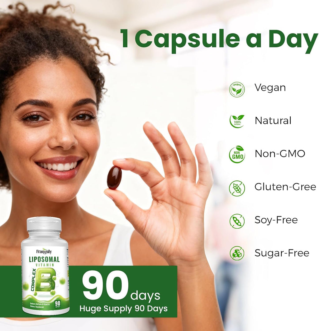 Complejo B Liposomal con B12 Metilada y 5-MTHF - 90 Cápsulas (3 Meses)