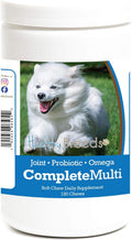 Healthy Breeds Multivitamínico Completo para Perros American Eskimo – 120 Masticables Blandas