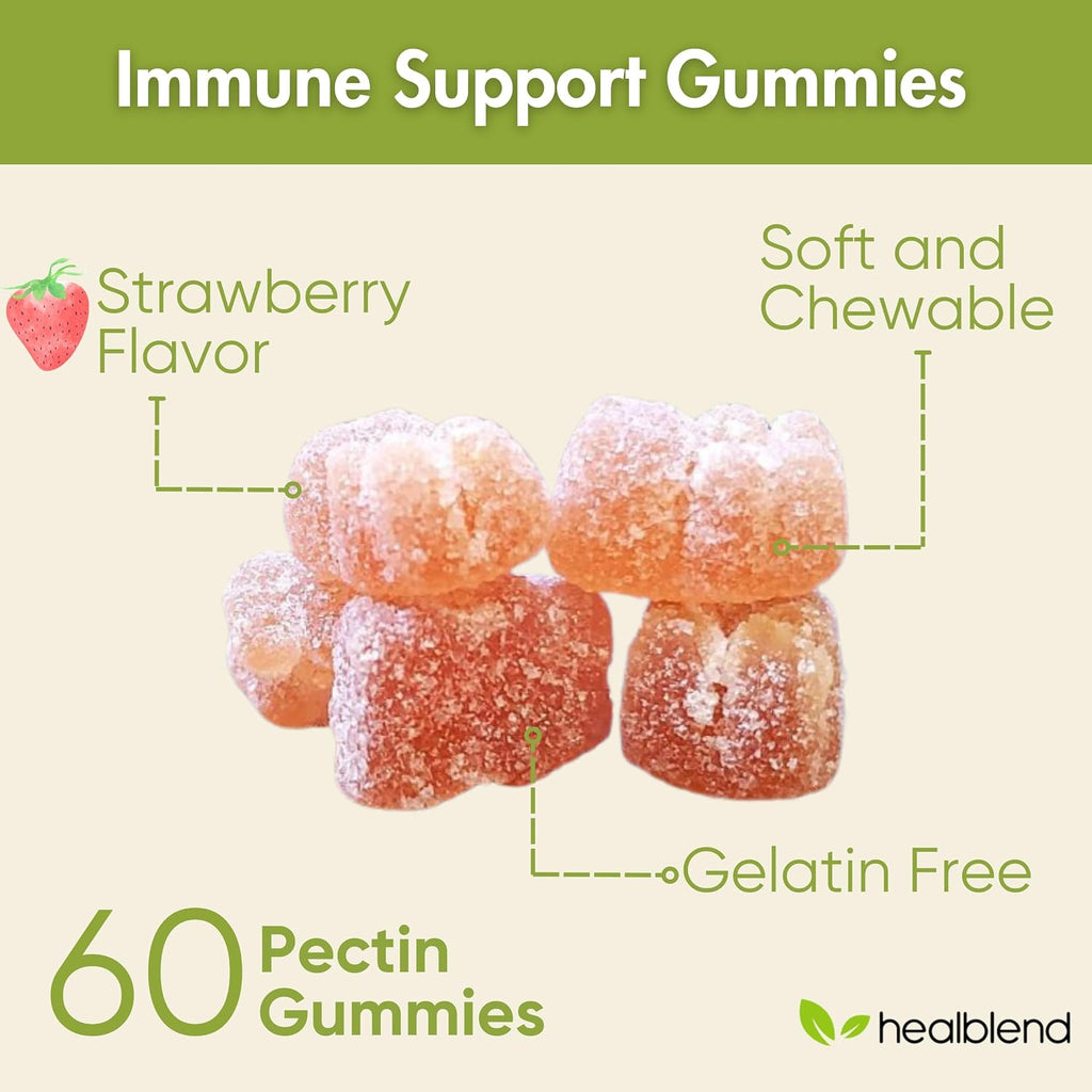 healblend Multivitamin Bear Gummies para Adultos | Vitaminas C, D3, B6, B12, Hierro, Zinc