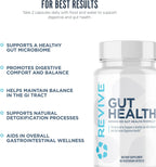 Revive MD Gut Health+ – Suplemento para la Salud Digestiva con Tomillo, Orégano y Cardo Mariano – Vegano, Sin Gluten (60 Cápsulas)