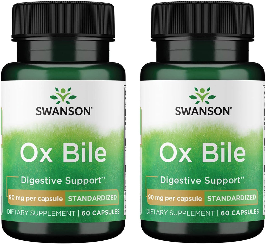 Swanson Bilis de Buey Estandarizada 90 mg, 60 Cápsulas (2 Paquetes)