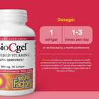 Natural Factors BioCgel Vitamina C Tamponada con BerryRich - 90 Cápsulas Blandas