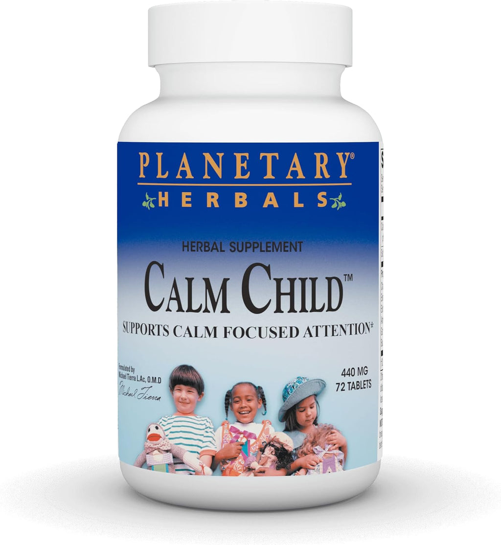 Planetary Herbals Calm Child para Niños Activos - 72 Comprimidos