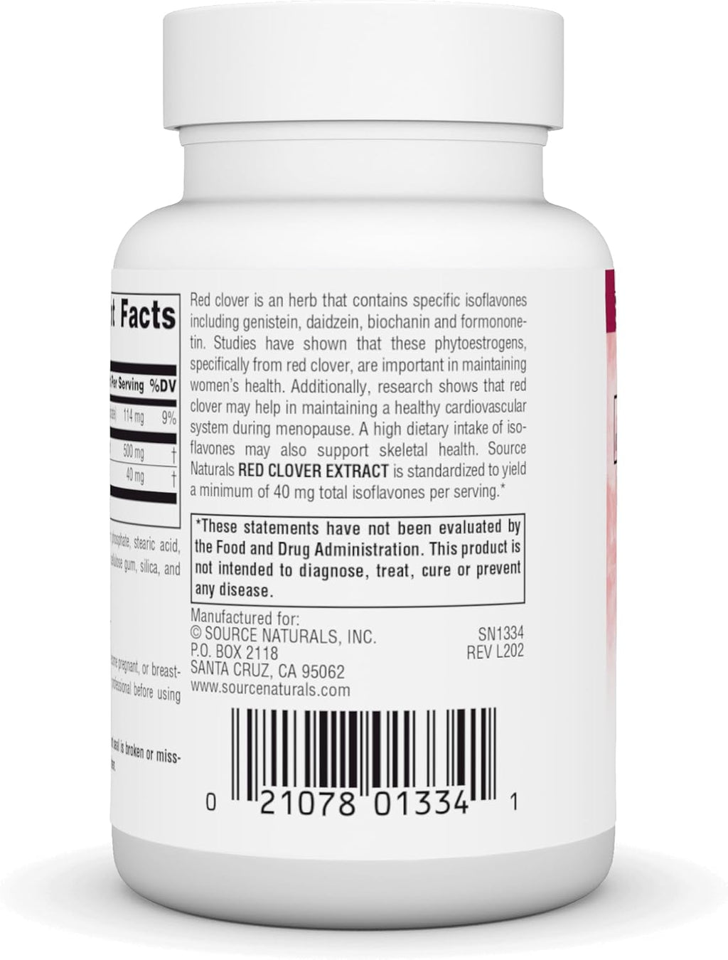 Source Naturals Eternal Woman Extracto de Trébol Rojo, 500 mg - 60 Comprimidos