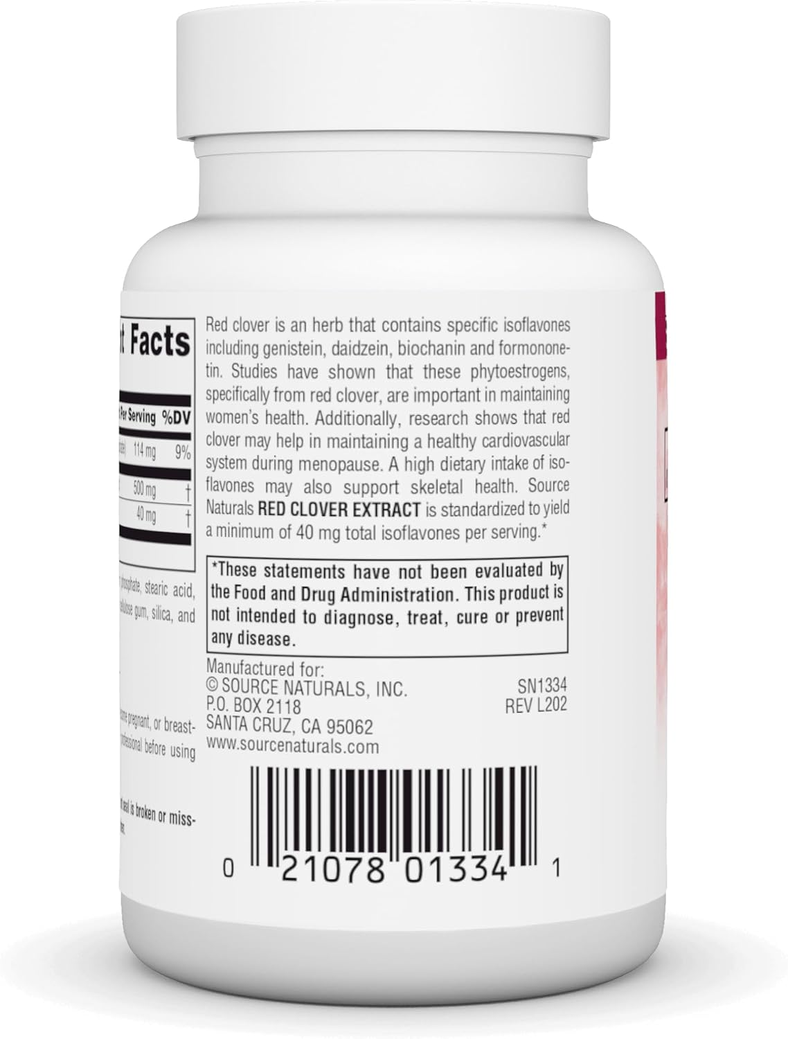 Source Naturals Eternal Woman Extracto de Trébol Rojo, 500 mg - 60 Comprimidos