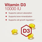 PROTOCOLO PARA EL EQUILIBRIO DE LA VIDA Vitamina D3 10.000 UI – 120 Cápsulas Blandas