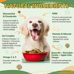 NATURE TARGET Multivitamínico para Perros - con MSM y Glucosamina, Omega 3 y 6, Probióticos para Salud Digestiva, Apoyo Articular, Piel y Pelo, Sistema Inmune y Salud General - 120 Comprimidos Blandos
