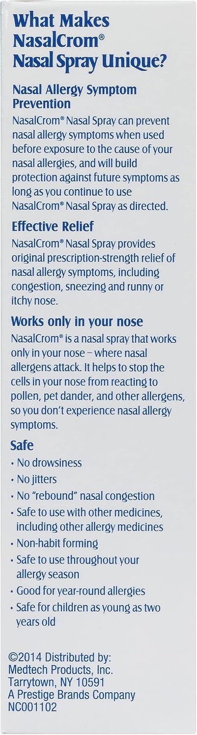 NasalCrom Spray Nasal Control de Síntomas de Alergia | 200 Pulverizaciones | 26 ml (2 unidades)