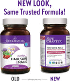 New Chapter Hair Skin & Nails con Biotina Fermentada y Astaxantina, 30 Cápsulas Vegetarianas