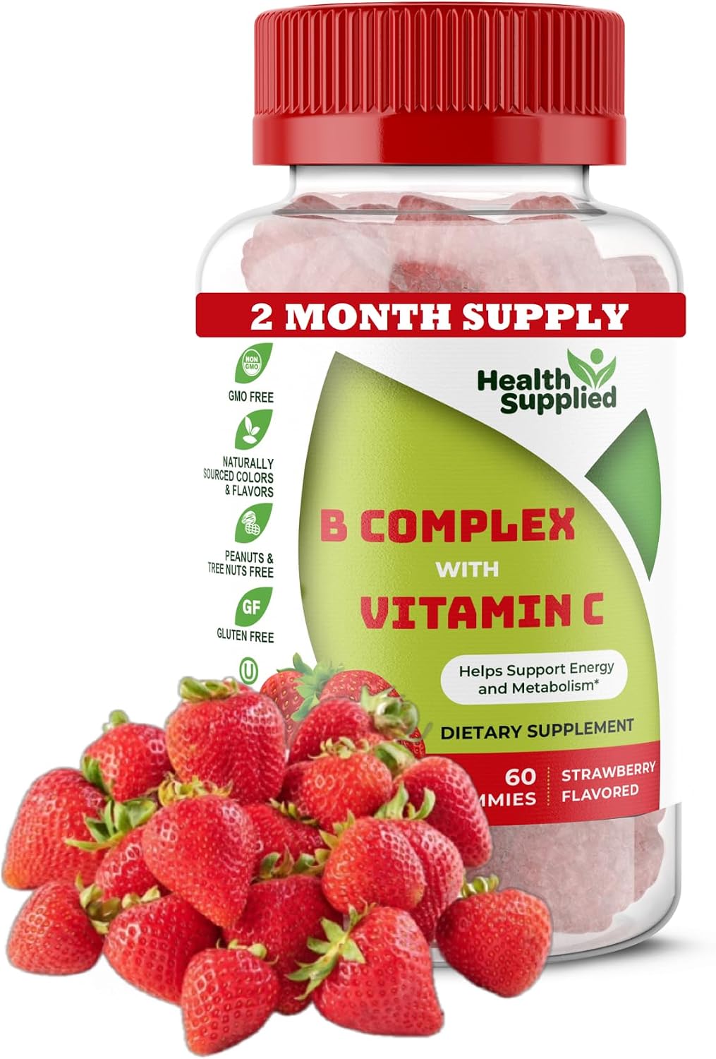 Gominolas de Complejo B sabor fresa con vitamina C
