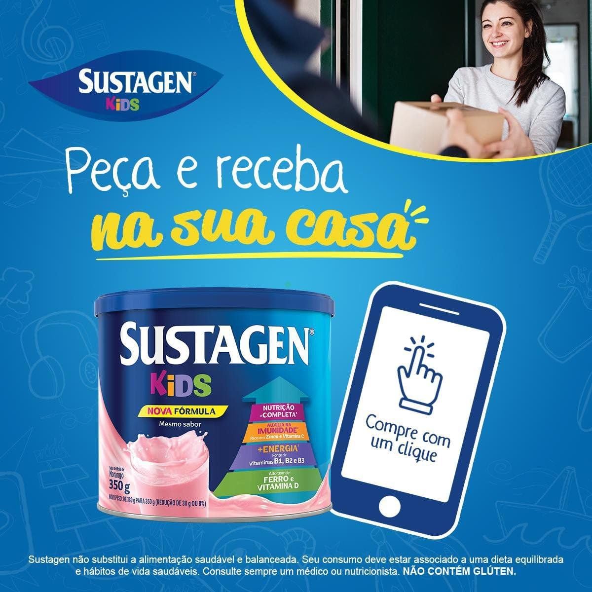 Sustagen Kids Suplemento Alimenticio Sabor Fresa 380g