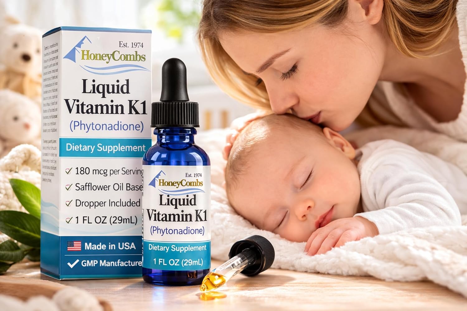 Liquid Vitamin K1 (Phytonadione) – Drops for Newborns and Adults – 30 ml
