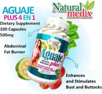Aguaje Plus 4 en 1 - Complemento Femenino Peruano para Curvas y Figura - Natural - 100 Cápsulas