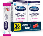 Pedialyte con Apoyo Inmunológico, Polvo de Electrolitos con Vitamina C y Zinc, Hidratación Avanzada, Sabor Punch de Frutas, 24 Sobres