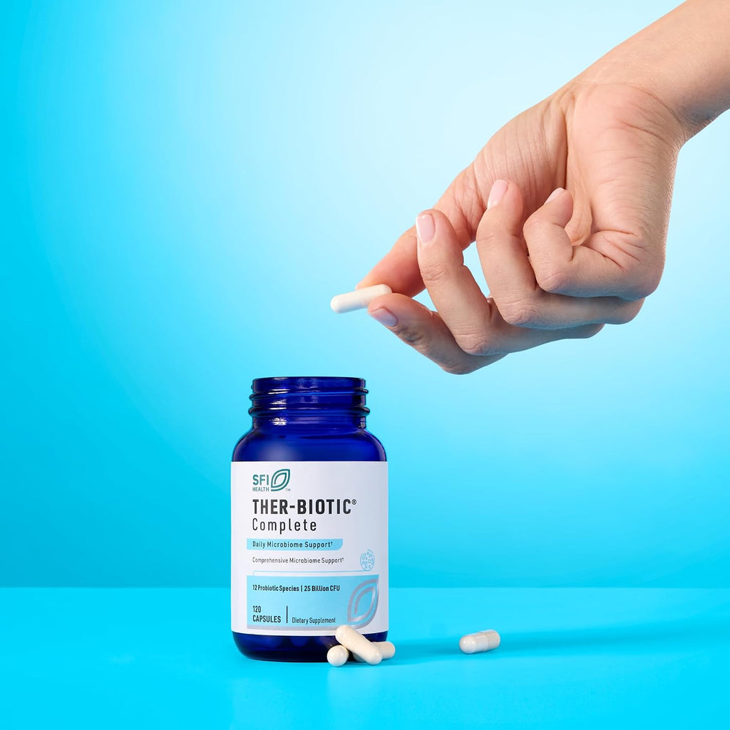 Ther-Biotic Complete - Probióticos 12 Cepas, 25 Mil Millones UFC, 240 Cápsulas (2 Envases de 120)