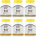 21st Century B-12 1000 mcg Comprimidos de Liberación Sostenida, 110 Unidades (Paquete de 6)