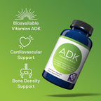 MD.LIFE A D K Vitamin Supplement - Vitamina D3, K2 y A - 30 Cápsulas