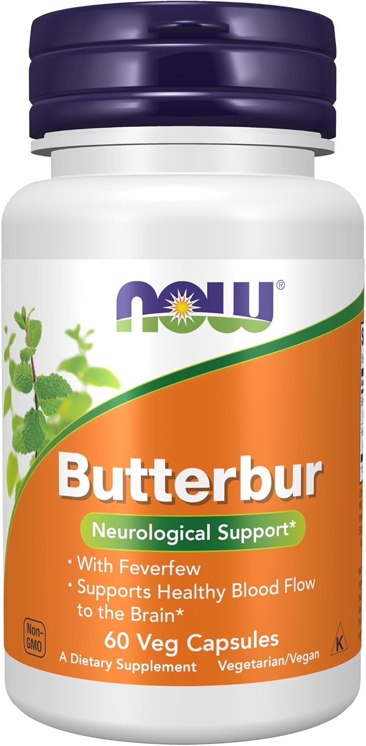 Now Foods Petasites con Matricaria, 60 Cápsulas Vegetales (Paquete de 2)