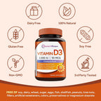 Doctor's Recipes Vitamina D3 2000 IU, Colecalciferol, 120 Cápsulas Blandas