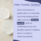 Mi Nature Alumbre en Polvo de Potasio (Fitkari/Phitkari) - 100% Natural para el Cuidado de la Piel, Acné, Control de Olores y Purificación de Agua - Mascarilla Facial para Refinar Poros - 100g