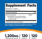 Nutricost Extracto de Garra del Diablo 120 Cápsulas - 120 Servicios por Envase - Vegetariano, Sin OGM y Sin Gluten
